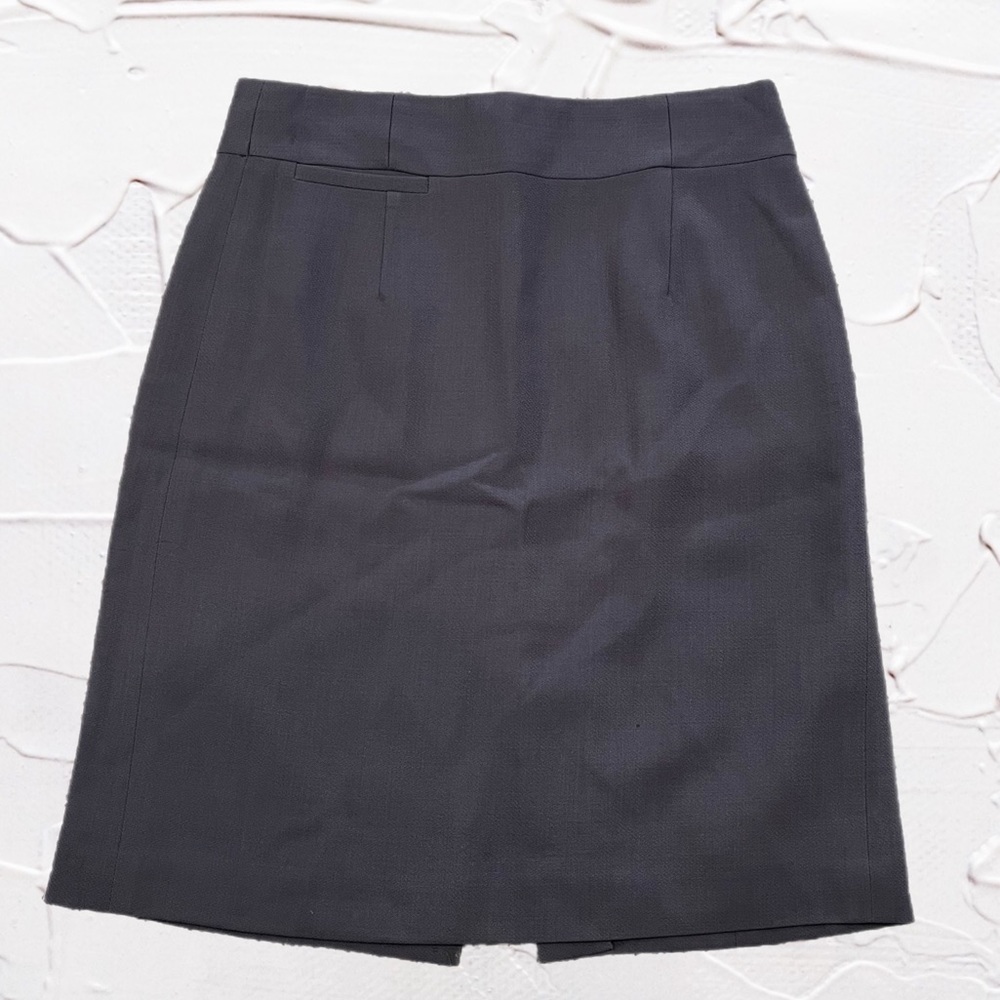Sleek Skirt in Dark Gray Knee Length Size Petite 0P from J. Crew